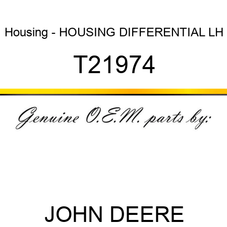 Housing - HOUSING ,DIFFERENTIAL, LH T21974