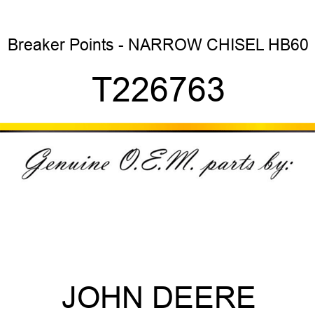 Breaker Points - NARROW CHISEL, HB60 T226763