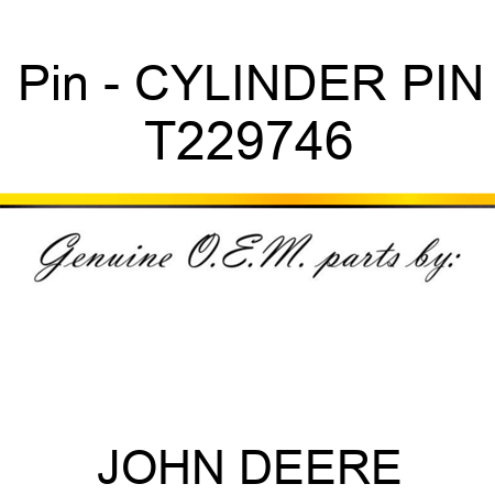 Pin - CYLINDER PIN T229746