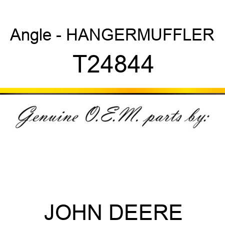 Angle - HANGER,MUFFLER T24844