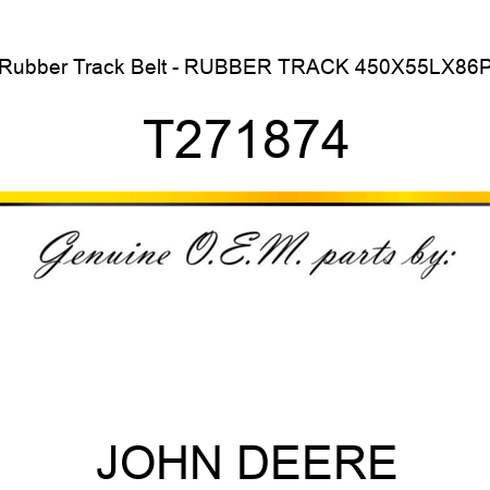 Rubber Track Belt - RUBBER TRACK, 450X55LX86P T271874
