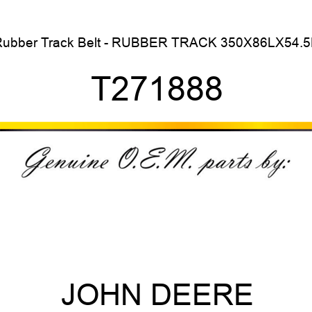 Rubber Track Belt - RUBBER TRACK, 350X86LX54.5P T271888