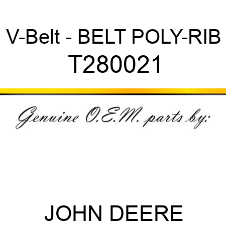 V-Belt - BELT POLY-RIB T280021