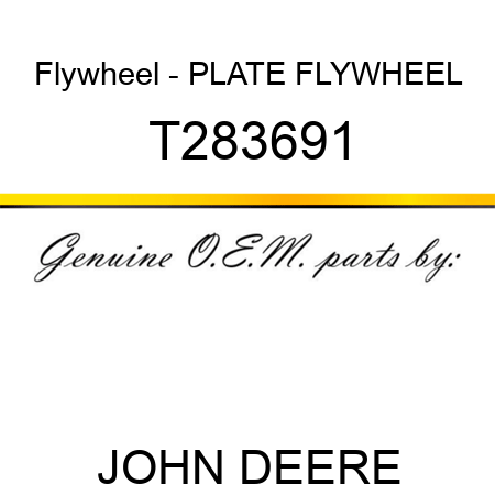 Flywheel - PLATE, FLYWHEEL T283691