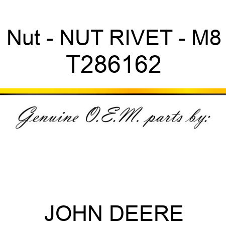 Nut - NUT, RIVET - M8 T286162