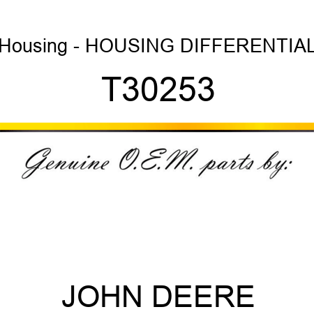 Housing - HOUSING ,DIFFERENTIAL T30253