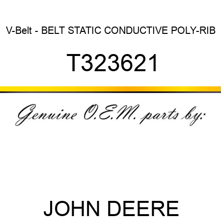 V-Belt - BELT, STATIC CONDUCTIVE POLY-RIB T323621