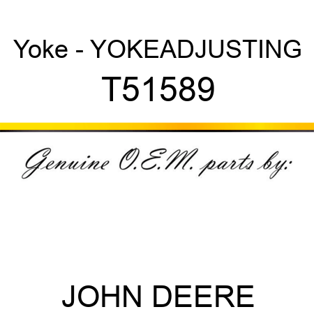 Yoke - YOKE,ADJUSTING T51589