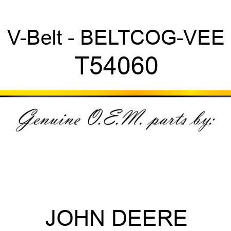 V-Belt - BELT,COG-VEE T54060