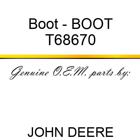 Boot - BOOT T68670