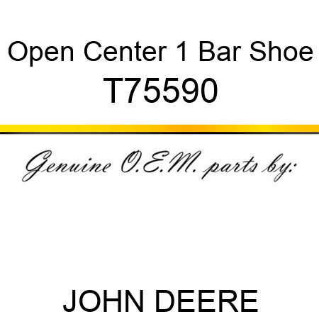 Open Center 1 Bar Shoe T75590