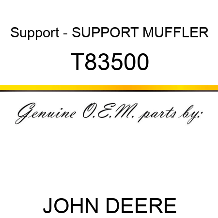 Support - SUPPORT, MUFFLER T83500