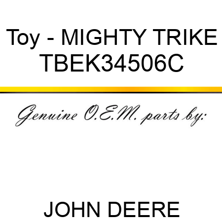 john deere mighty trike