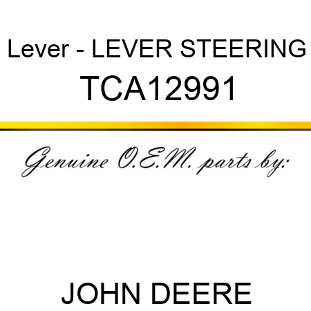 Lever - LEVER, STEERING TCA12991