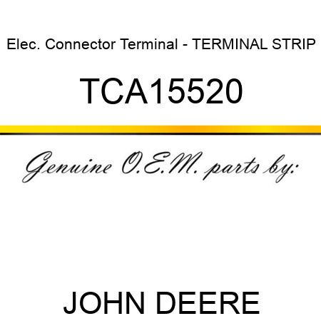 Elec. Connector Terminal - TERMINAL STRIP TCA15520