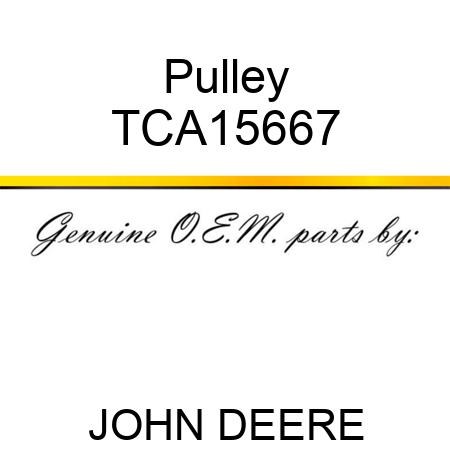 Pulley TCA15667