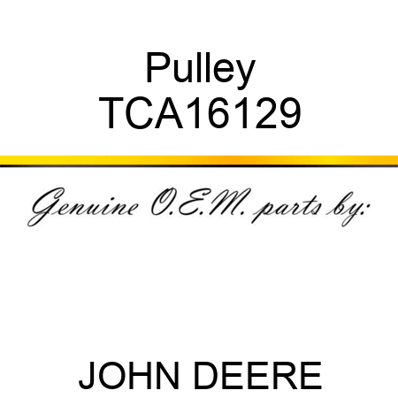 Pulley TCA16129