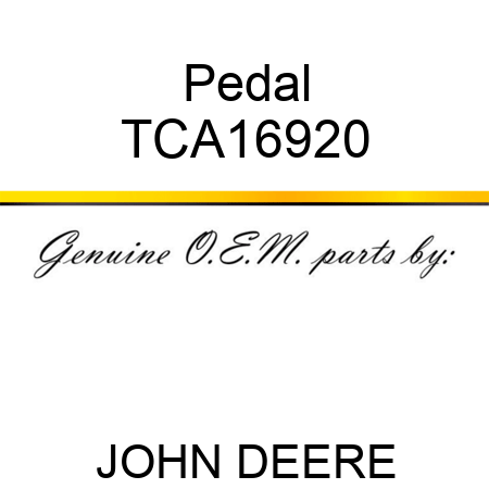 Pedal TCA16920