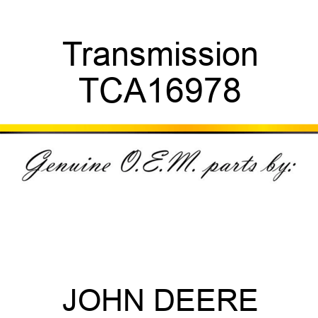 Transmission TCA16978