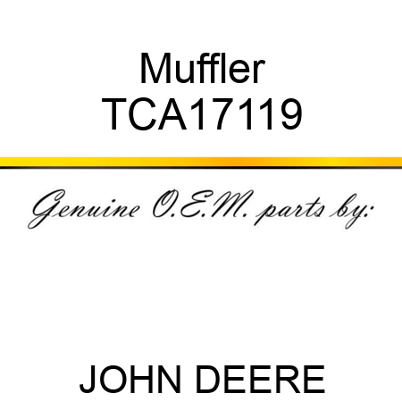 Muffler TCA17119