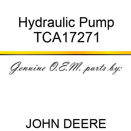 Hydraulic Pump TCA17271