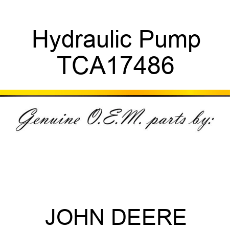 Hydraulic Pump TCA17486