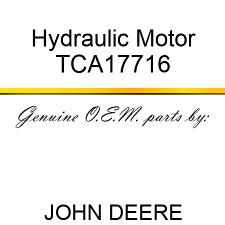Hydraulic Motor TCA17716