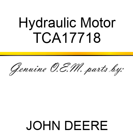 Hydraulic Motor TCA17718