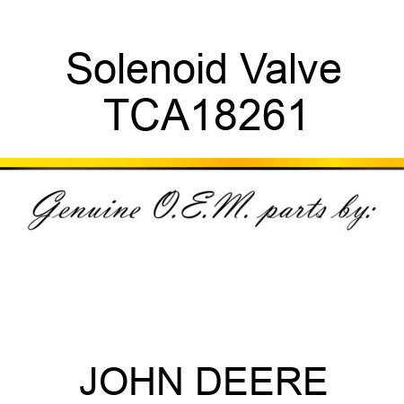 Solenoid Valve TCA18261