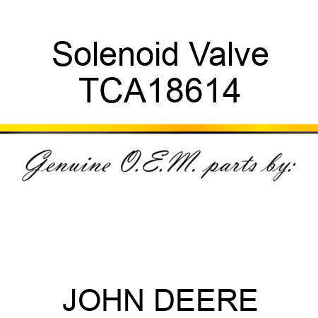Solenoid Valve TCA18614