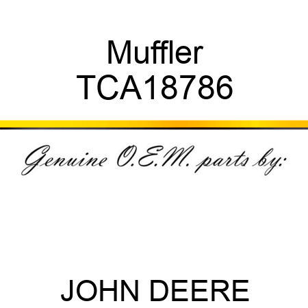 Muffler TCA18786