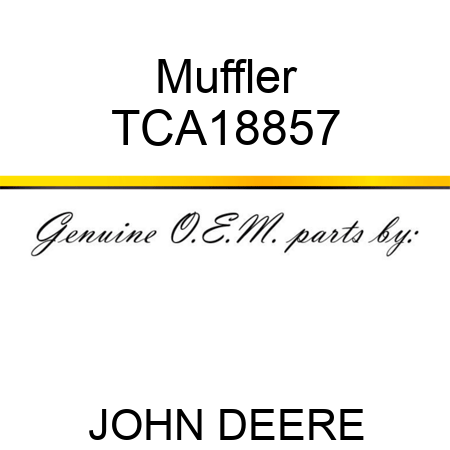 Muffler TCA18857