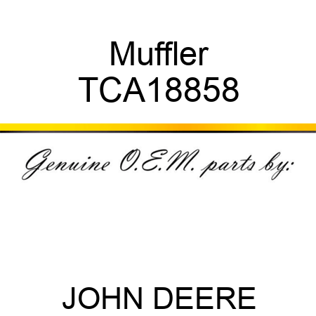 Muffler TCA18858