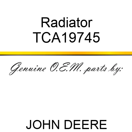 Radiator TCA19745