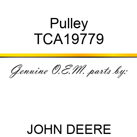 Pulley TCA19779