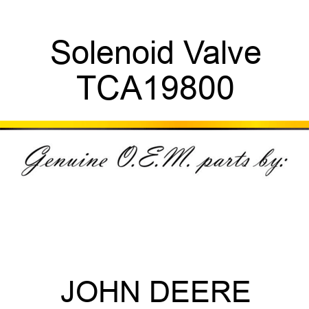 Solenoid Valve TCA19800