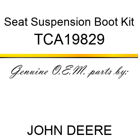 Seat Suspension Boot Kit TCA19829