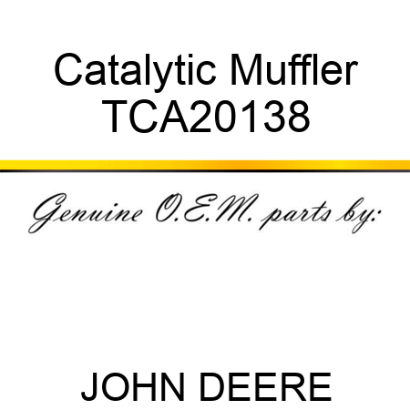 Catalytic Muffler TCA20138