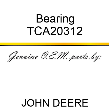 Bearing TCA20312