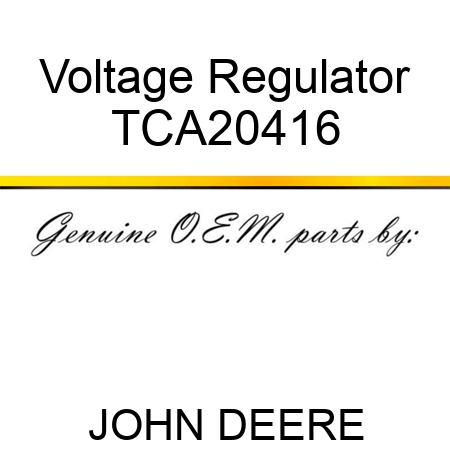 Voltage Regulator TCA20416