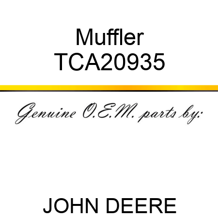 Muffler TCA20935