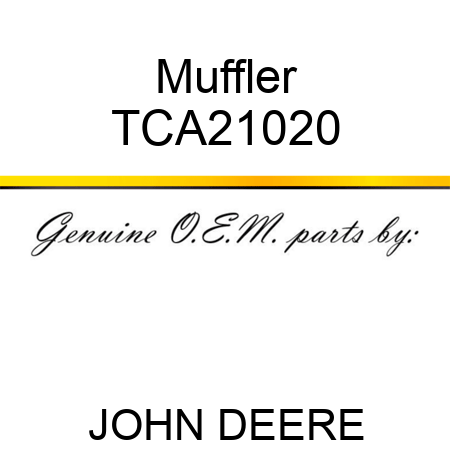 Muffler TCA21020