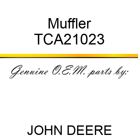Muffler TCA21023