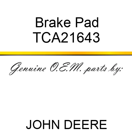 Brake Pad TCA21643
