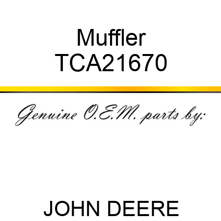Muffler TCA21670