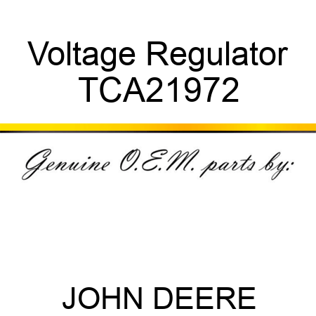 Voltage Regulator TCA21972