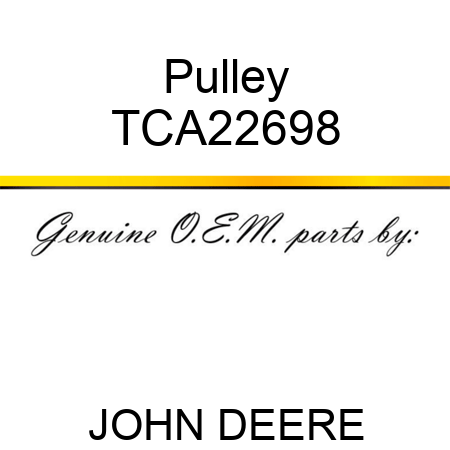 Pulley TCA22698
