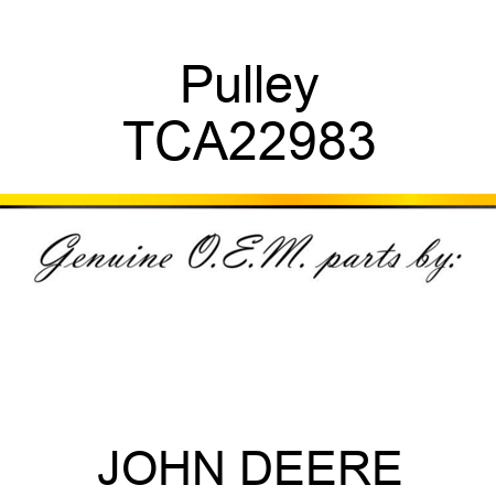 Pulley TCA22983