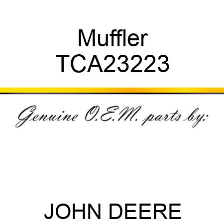 Muffler TCA23223