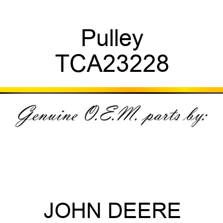 Pulley TCA23228